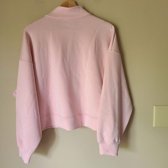 All In Motion Women's Sandwash Half Zip Pullover, Light Pink, Size XL - Picture 2 of 4